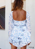 Mono bohemio floral de manga larga sin espalda Mia